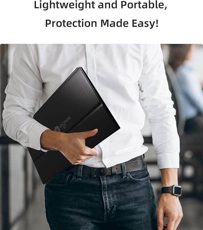Ingnok Portable Monitor Cover Stand - Applicable to YN02D/YN02B Smart Cover with Ultra-Thin & Ultra-Light Design, Magnetic Attachment for Enhanced Protection