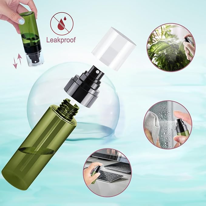 3PCS 100ml Travel Spray Bottles – Refillable Mini Spray Bottle Set with Fine Mist Spray Bottles for Hair Spray and Toner