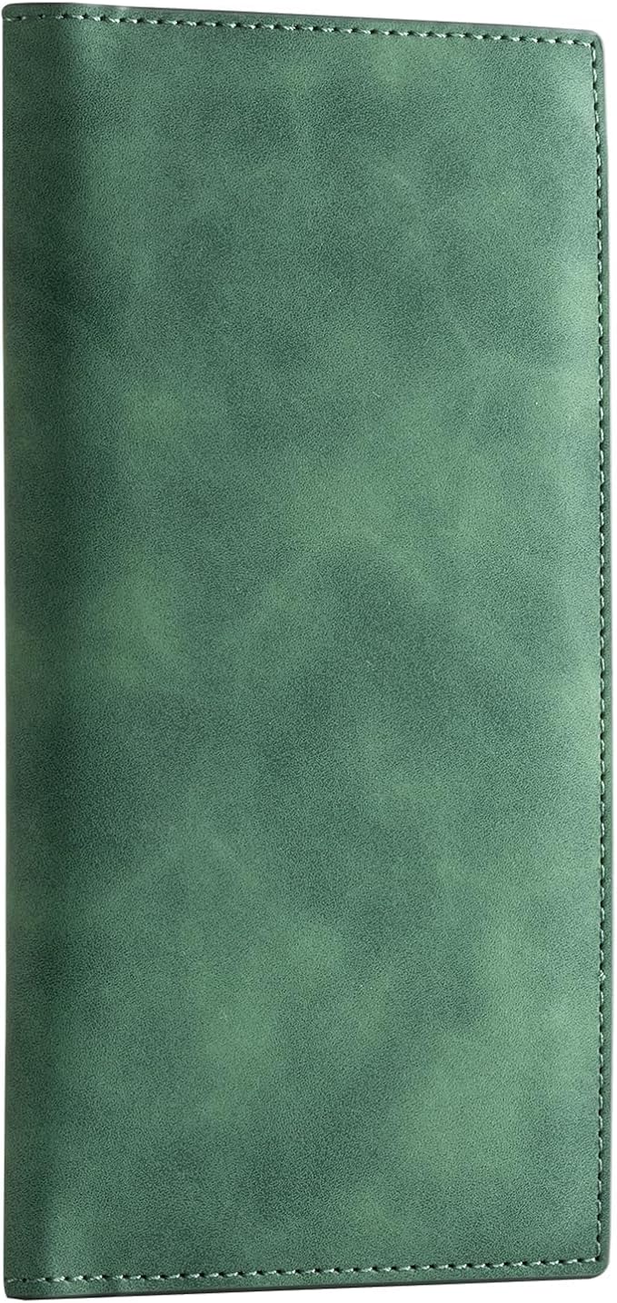 CoBak Premium Leather Checkbook Cover - RFID Blocking, Classic Design, Slim & Durable - Perfect for Personal & Business Checks