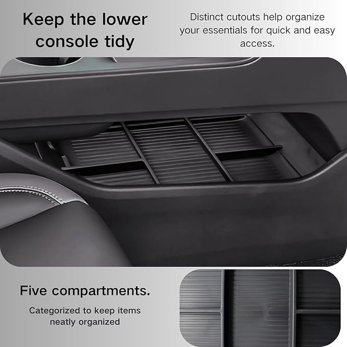 Lower Center Console Organizer for 2024 2025 2026 Honda Prologue EV /2024 2025 Acura ZDX Interior Accessories, Under Floor Console Organizer Tray Storage Box