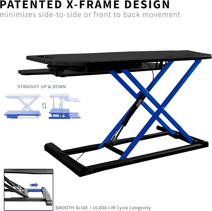 VIVO Extra Wide 38 inch Corner Desk Converter, K Series, Height Adjustable Sit to Stand Riser, Dual Monitor and Laptop Workstation with Wide Keyboard Tray, Black, DESK-V000KL