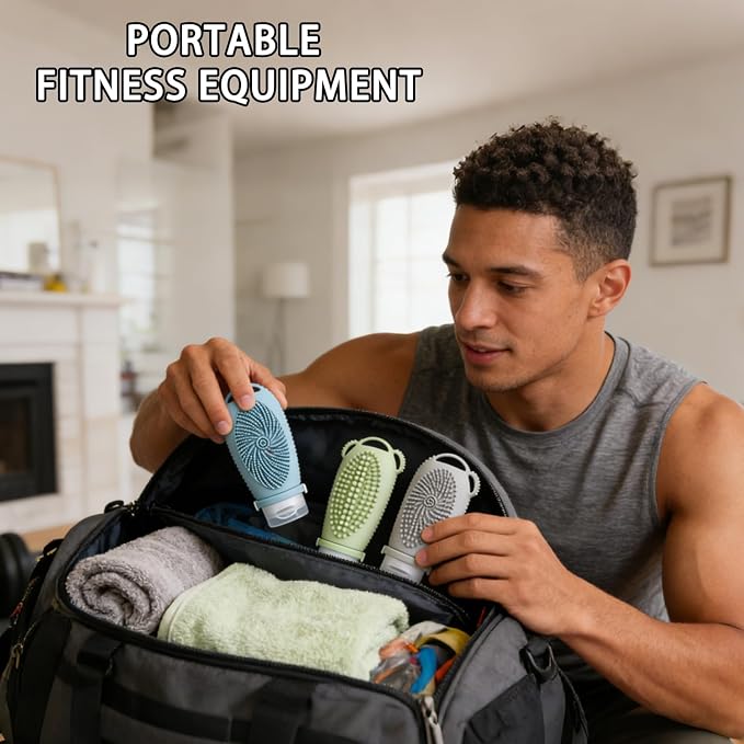 Travel Bottles for Toiletries,Tsa Approved Travel Size Containers 3-Pack (3.4 oz)，Leak Proof Refillable Liquid Silicone Squeezable Accessories for Shampoo Conditioner Lotion