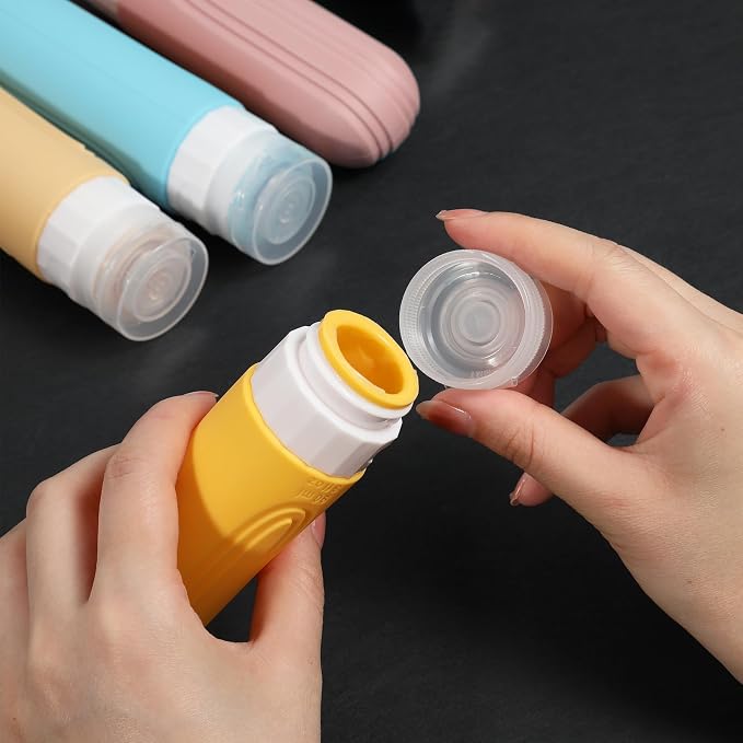 26 Pack Travel Size Toiletries, Tsa Approved Travel Containers for Toiletries, Leak Proof Silicone bottles and Shampoo Conditioner, Essential Toiletry Accessories.