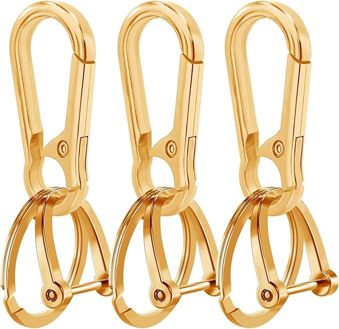 Zinc Alloy Key Chain 3 Packs Keychain Keyring Organizer Key Ring Holder Clip for Men and Women
