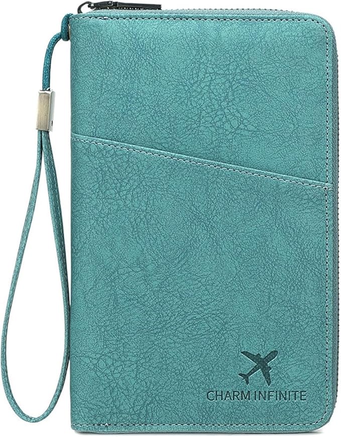 Passports Holder Travel Wallet with Rfids Blocking Document Organizers Case Holds Passports, Cards, Tickets, Cash Women Men Trav