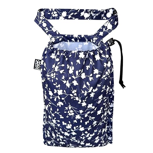 Cute Hanging Car Trash Garbage Bag 100% Leakproof Waterproof Multipurpose for Car Back Front Seat Console with Hanging Strap (Small Flowers)