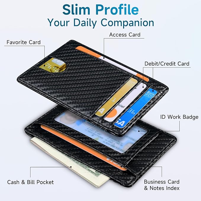Slim Minimalist Wallet for Men,Front Pocket Wallet RFID Blocking Small Thin Credit Card Holder,ID Card Case Gift for Men Green