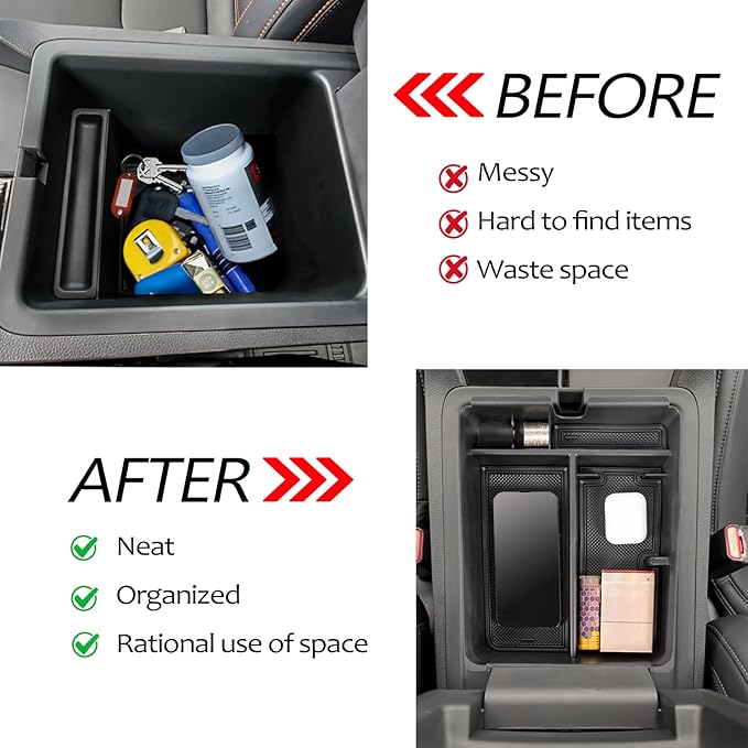 Center Console Organizer Tray Compatible with 2023-2026 Honda Pilot, 2024-2026 Honda Ridgeline/Passport Insert Storage Organizer Interior Divider Accessories (Armrest storage Tray)