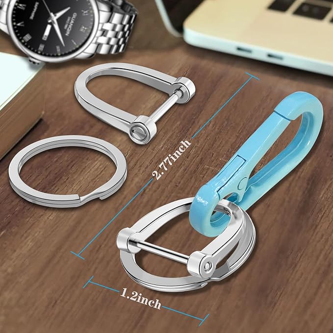 Zinc Alloy Key Chain 3 Packs Keychain Keyring Organizer Key Ring Holder Clip for Men and Women