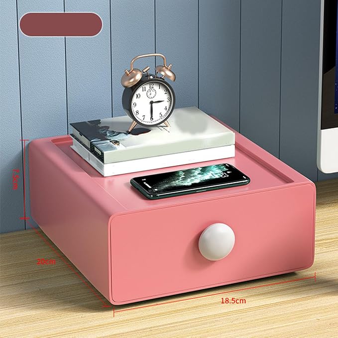 Desk Drawer Organizers, Multifunctional Large Capacity Desktop Storage Box Desk Storage Drawer For Home Office (Tangerine Red)