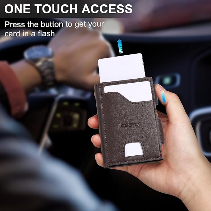 Minimalist Wallets For Men - Slim RFID Wallet I Scratch Resistant-business card holder -Credit Card Holder & Money Clip, Easily Removable Money & Cards - Mens Wallets