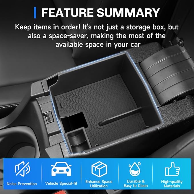 SXCY for 2025 2026 Toyota Corolla Center Console Organizer 2024 2025 2026 Corolla E210 Armrest Console Tray 2022-2024 2025 2026 Corolla Accessories(Only for “Corolla” Car! NOT for “Corolla Cross”)