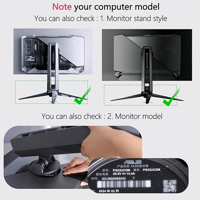 OEM PG27AQWP-W VESA Adapter Compatible with ASUS ROG XG27UCDMG,PG27AQDP ,PG27UCDM,XG27ACDNG,XG27AQDNG,XG27AQDMGR,XG27AQDPG,XG27ACDMS,XG32UCDS,PG32UCDMR,XG32UCWMG,XG32UCWG,XG34WCDG,PG39WCDM,PG49WCD