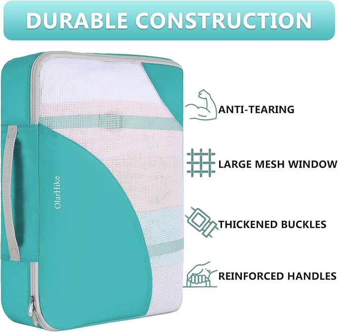 8 Set Packing Cubes for Travel, Gifts for Women Mom,Anti-Tearing Suitcase Organizer,OlarHike Vacation Essentials & Accessories for Cruise Ship