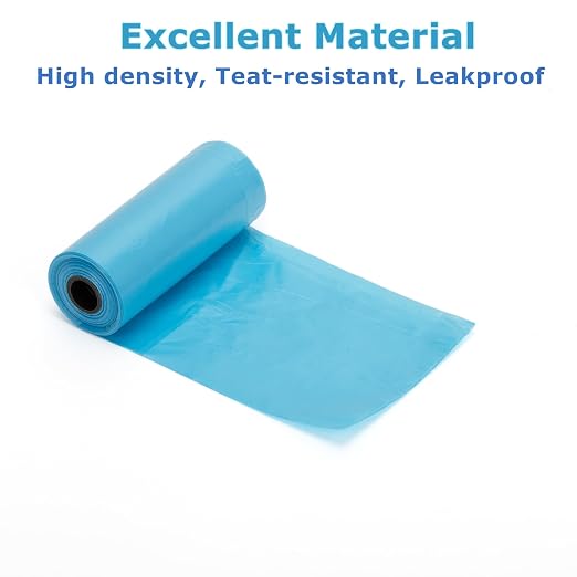 Ginsco 0.8 Gallons Disposable Trash Bags for Mini Car Trash Can, Portable Small Car Garbage Bags, Cars Accessories, Mini Trash Bags, Plastic Trash Bag for Cars/Home/Office (4 Rolls/60 Counts) Blue