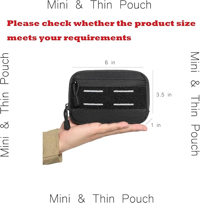 Mini Heavy Duty Tactical Belt Pouch for Men - Small Molle Pouch,Tactical Admin Pouch Compact EDC Utility Gadget Gear Pouches for Traveling, Hiking
