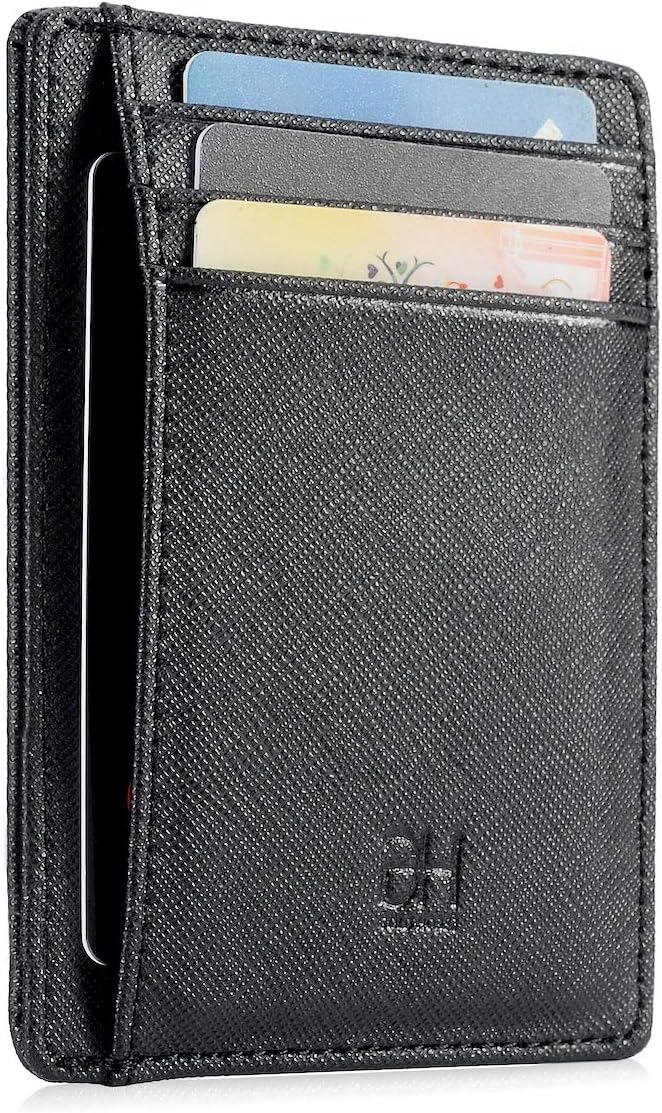 GH GOLD HORSE Slim RFID Blocking Card Holder Minimalist Leather Front Pocket Wallet for Women | Slim