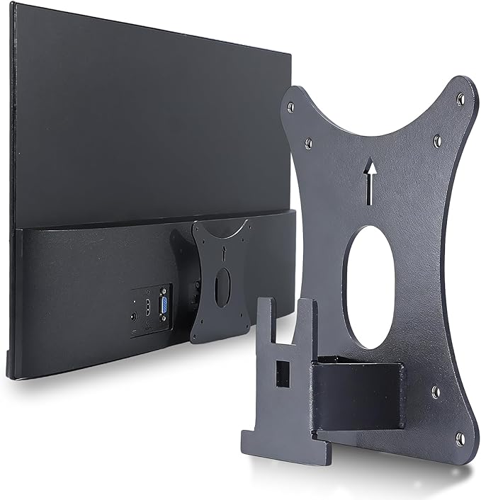 27M Monitor Arm/Mount VESA Bracket Adapter Compatible with HP Pavilion 22" 24" 27" Monitor(Fits 22M, 24M,27M)- 75x75mm to 100x100mm Black Wall Mount Bracket