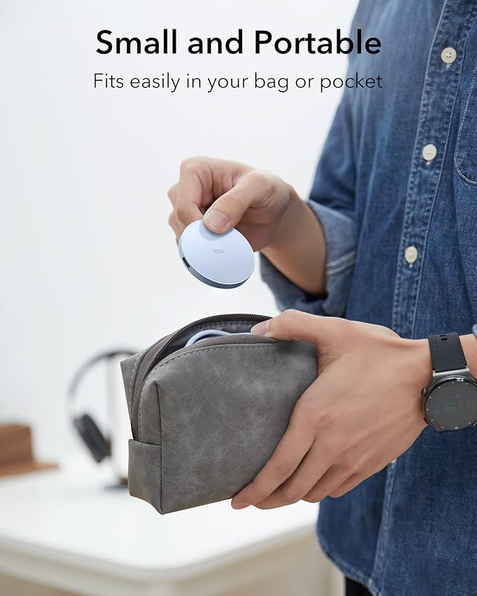 ESR for Magsafe Charger, Wireless Charger Kickstand, Charging Pad for iPhone 16/15/14/13/12 Series and AirPods 4/3/Pro/Pro 2, Galaxy S25 Strong Magnetic Charger Pad with 5 ft Removable Cable, Blue