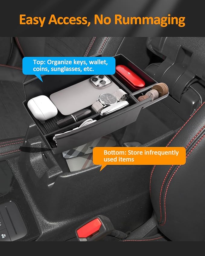 CDEFG for 2022-2025 2026 Ford Escape/Bronco Sport Accessories Center Console Organizer Tray Armrest Storage Middle Insert
