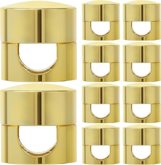 10 Sets Charger Holders for Cords, Gold Color Adjustable Cable Anchor Holders, Adhesive Metal Cord Clips, Cable Management Wire Organizers for Desk, Office, Nightstand
