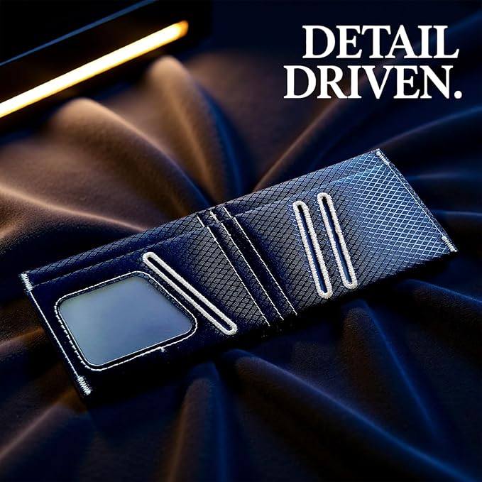 Minimalist RFID Blocking Slim Wallet for Men – Waterproof Microfiber Front Pocket Bifold Card Holder – Holds 10 Cards & Cash (Shadow Edition)