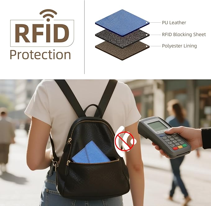 ZOPPEN Mulit-purpose Rfid Blocking Passport Holder Travel Wallet (Ver.4) Passport and Vaccine Card Holder ComboTri-fold Document Organizer Travel Essentials