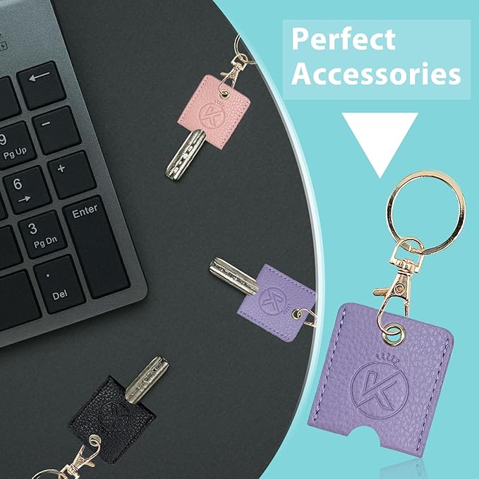 Soft Leather Key Sleeve, 3pcs Keychain Key Fod, Protector for Broken Car Keys