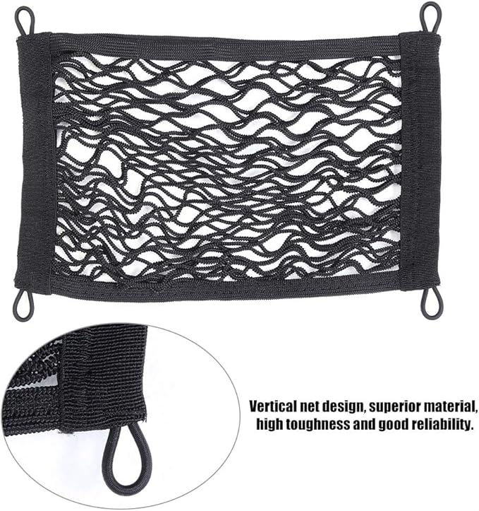 for Universal Elastic mesh net Trunk Bag Car Elastic Netting Carrier Car Trunk Side Cargo Luggage Elastic Storage Net Mesh Pocket Organizer(45 * 25cm)