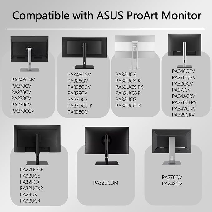 VG27AQ3A VESA Mount Adapter Compatible with ASUS ROG, ProArt and TUF Gaming Monitor (Fits VG27AQM5A,VG277Q1A,XG27ACS,VG27WQ3B,VG27AQ,PA248QFV,PG27AQN and More)??5x75 to 100x100 Wall Mount Bracket