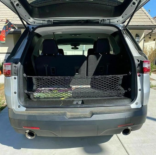 Trunk Organizer Cargo Net for Chevrolet Traverse 2018–2026 – Envelope Style Cargo Net for SUV – Premium Mesh Car Trunk Organizer Vehicle Carrier Storage – Compatible with Chevy Traverse