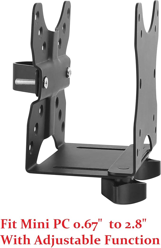 Mount Plus MP-CPB-1 Thin Client | Mac mini | Intel NUC | Game Console | VESA Mount to Save Space by Mounting Thin Client PC to Back of Monitor, Small TV, Monitor Arm, Stand Pole, Under Desk