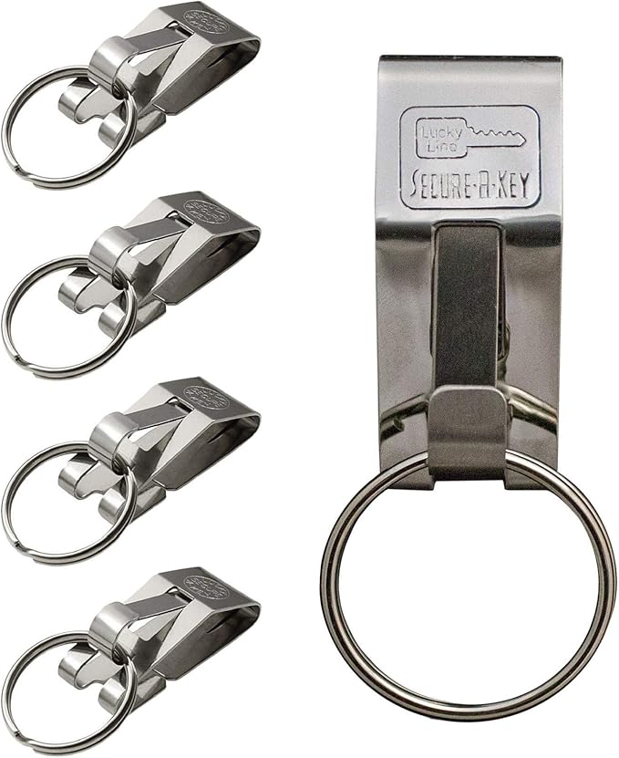 Lucky Line The "Original" Secure-A-Key - SLIP ON - for WIDE BELTS, 5 Per Pack (405005)