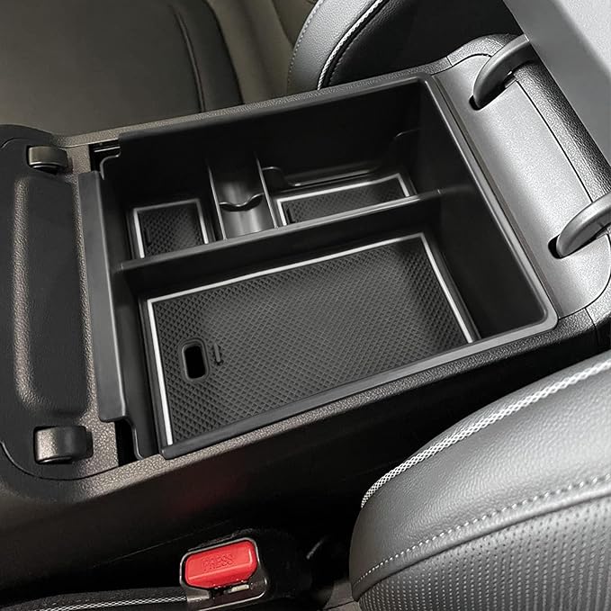 HGWEI Center Console Organizer Compatible with 2022-2024 Hyundai Tucson & Santa Cruz 2022-2025 Interior Accessories Armrest Storage Box Insert Tray (Not for 2025 Limited/Hybrid/Plug-in Hybrid) White