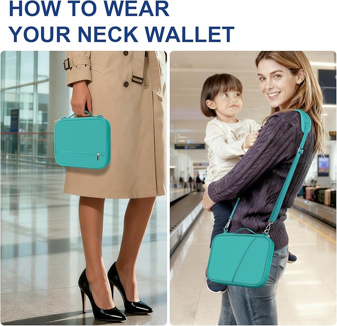 EcoVision Family Passport Holder for Travel with RFID Blocking, Traveling Essentials Organizer Pouch Bag, Light Passport Wallet for Travel Must Haves Accessories for Women Men