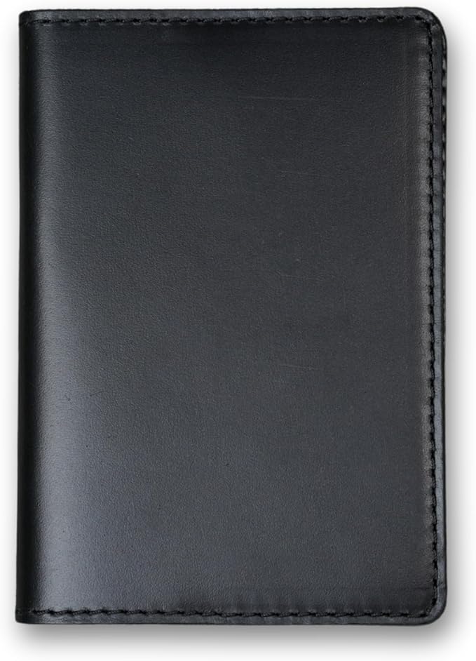 PEGAI Personalized Leather Passport Holder Cover Wallet Travel Essentials | 100% Soft Touch Rustic Travel Wallet Case, International Travel Must Haves | DeKalb (DT Black)