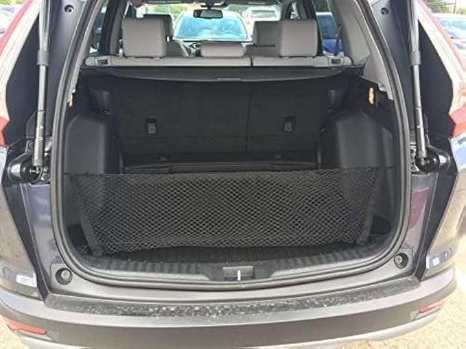 Envelope Style Automotive Elastic Trunk Cargo Net for Honda CR V 2017-2022- Premium Trunk Organizer and Storage - Luggage Net for Crossover - Not Suitable for Hybrid