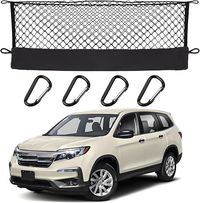 Envelope Style Cargo Net Compatible with Nissan Pathfinder New 2026 2025 2024 2023 2022 2021 2020 2019 2018 2017 2016 2015 2014 2013 Trunk Car Rear Tailgate Touring Netting