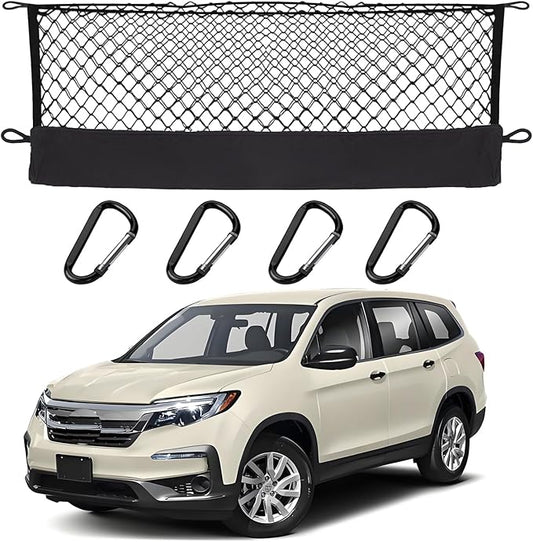 Envelope Style Cargo Net Compatible with Nissan Pathfinder New 2026 2025 2024 2023 2022 2021 2020 2019 2018 2017 2016 2015 2014 2013 Trunk Car Rear Tailgate Touring Netting