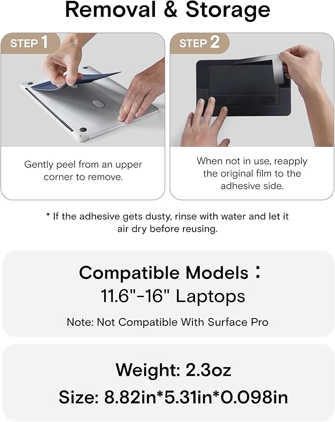 MOFT Laptop Stand for Desk, Adhesive Airflow Laptop Cooling Stand for Heat Dissipation with 2 Adjustable Viewing Angles, Foldable & Portable Computer Stand Compatible with Laptops 11"-16", Cool Grey