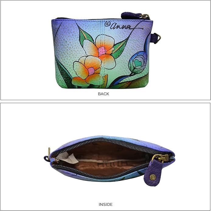 Anna by Anuschka Women's Hand Painted Leather Coin Pouch Purse