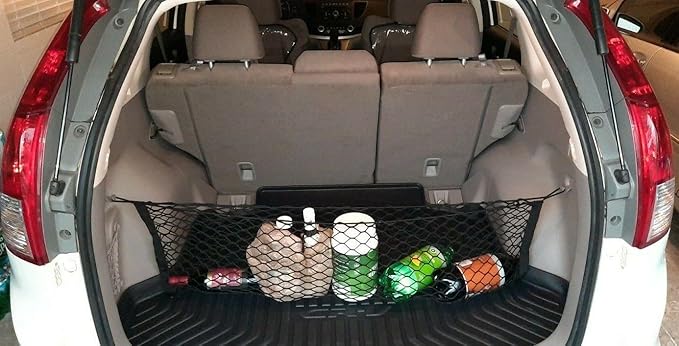 Rear Trunk Organizer Cargo Net for Honda CR-V 2012-2016 – Envelope Style Cargo Net for SUV - Premium Mesh Elastic Car Trunk Organizer Vehicle Carrier Storage-Compatible with CR-V