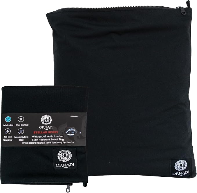 Waterproof Sweaty Clothes Bag Antimicrobial Wet Dry Pouch Inhibits Bacteria & Smelly Odor from Dirty Sport Laundry & Swimsuits for Fresh Gym Bag & Travel Luggage 14.5 X 17 inch Eco Made In USA