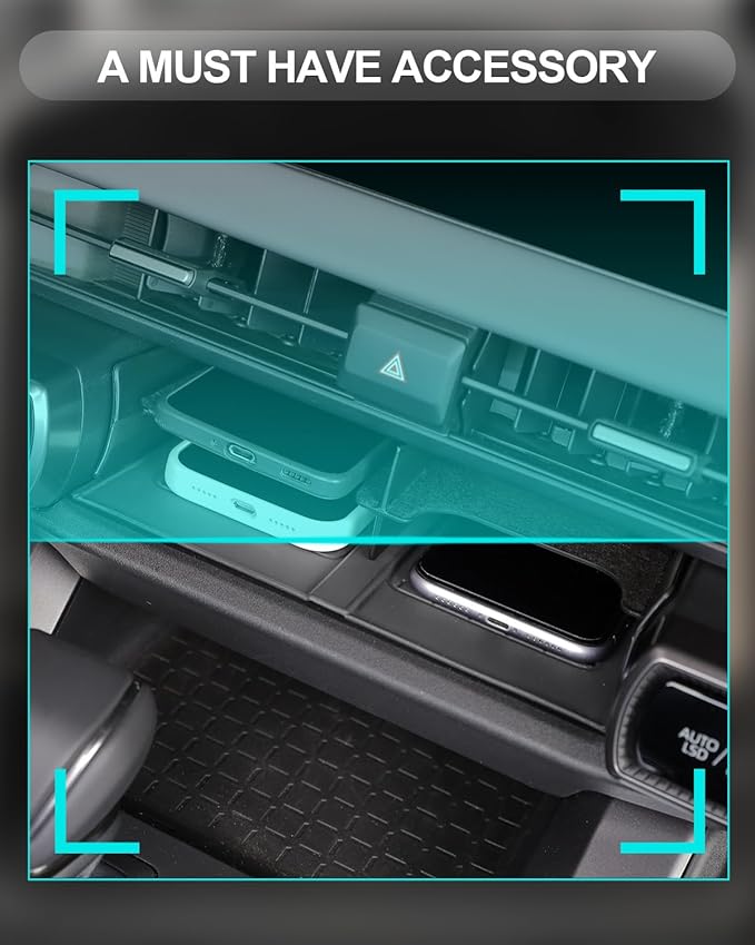 CDEFG for 2026 Toyota RAV4 Center Console Organizer for 2026 Toyota RAV4 Accessories Middle Console Organizer Tray Glove Box Storage Box Glove Box with Wireless Charging Cover