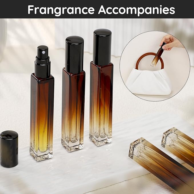 Segbeauty 10ML Travel Cologne Sprayer, 5 Packs Refillable Atomizer Spray Bottle for Perfume, Empty Mini Glass Perfume Bottle Fine Mist Dispenser, Portable Leak-proof Sample Bottles for Travel Outgoing