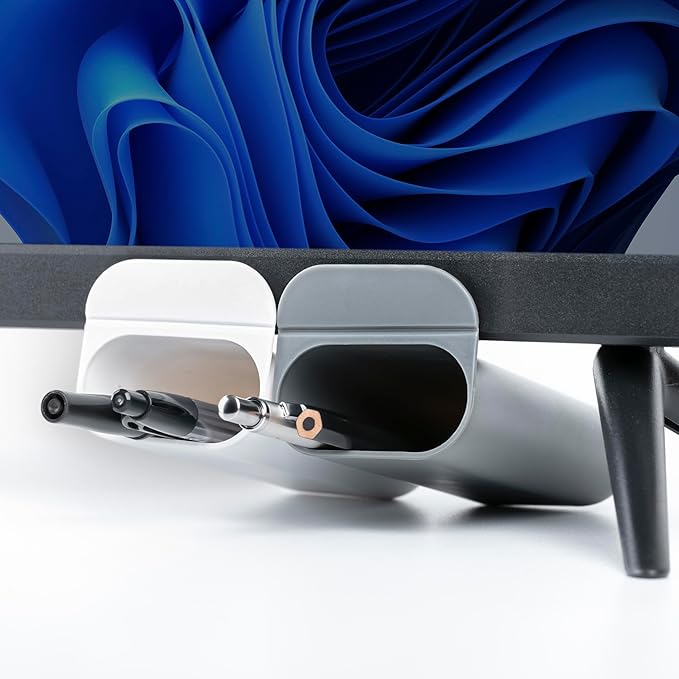2 Pack Deskside Pen Holder - Optimize Your Space with Our Attachable Pencil Holder for Desk - Desk Pen Holder with Self-Adhesive and Rotatable Attacher