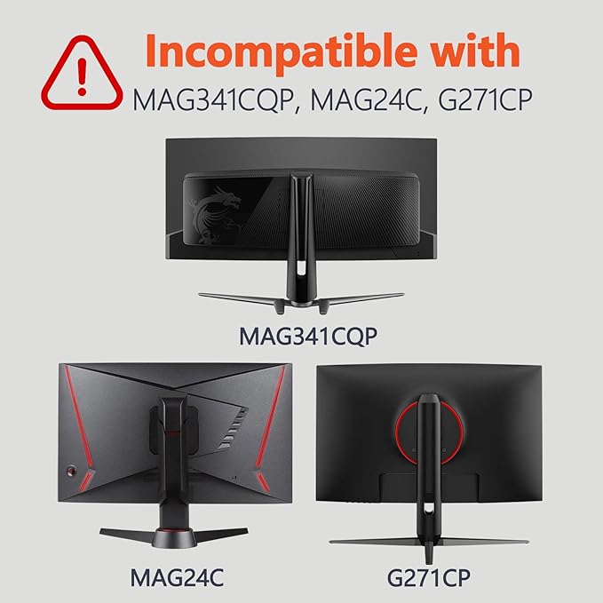 MAG341CQ VESA Mount Adapter Compatible with MSI Optix MAG341CQ, AG32C, AG32CQ, G24C, G27C, G27C2 Monitors.