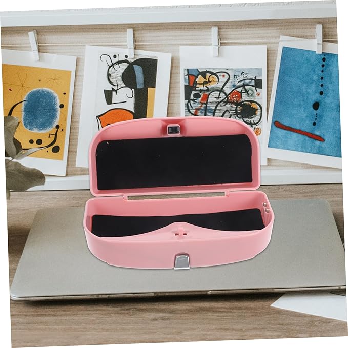 FRCOLOR 1Pc Pink Vehicle Mounted Eyewear Case Multifunctional Visor Clip for Sunglasses and Ticket Storage Durable and Organizer for Cars Great for Family