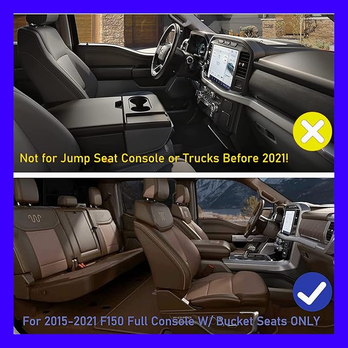 2024 2025 F150 Console Tray Center Console Organizer Tray for 2025 2022 2023 2024 Ford F150 Raptor Center Armrest Storage Box for Ford F150 2022 Accessories Armrest Storage Box((See Picture 2 & 3))