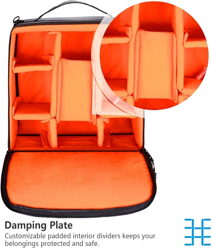 Neewer® Flexible Partition Camera Padded Bag Insert Protection Handbag for SLR DSLR Mirrorless Cameras and Lenses,Flash Light,Radio Trigger,Battery and Charger,Cables and Other Camera Accessories